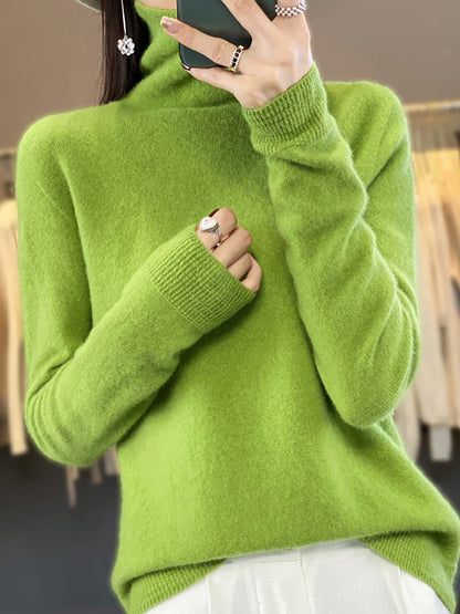 Autumn Turtleneck 100%wool Soft Sweater Ba1037
