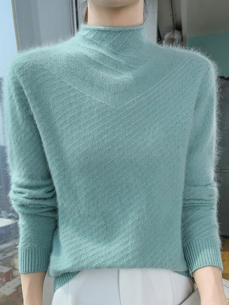 Autumn Half Turtleneck Wool Warm Knit Sweater Av1008