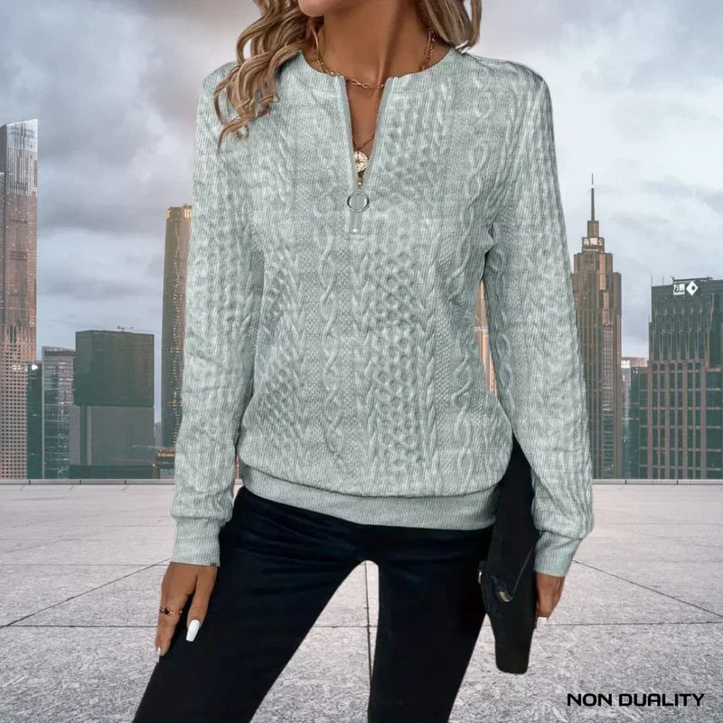 Non-duality Zip-up Sweater