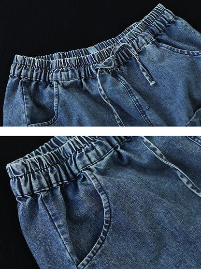 Artsy Flower Embroidery Denim Skirt Co1053