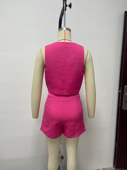 Summer Clothing Slim Fit Short Vest Pants Sets