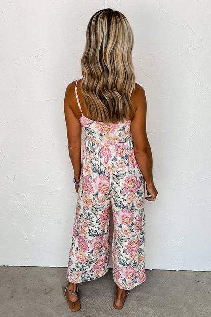 Summer High Waist Wide Leg Jumpsuit Strap Backless Jumpsuit