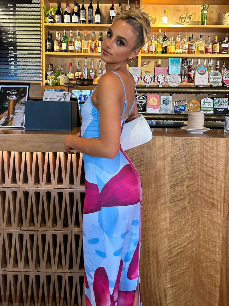 Lily Maxi Dress – Summer Backless Bodycon Sundress