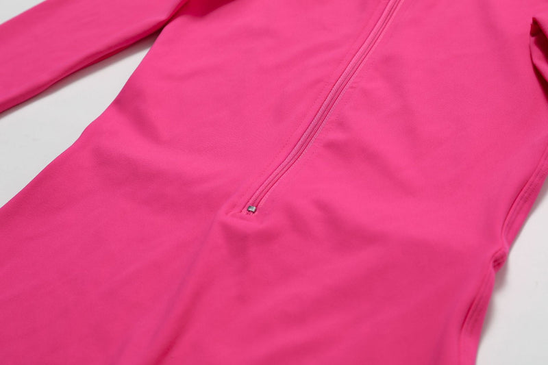 Open Collar Long-sleeve Zipper One-piece Dance Fitness Sports Jumpsuit Tight Yoga Clothes