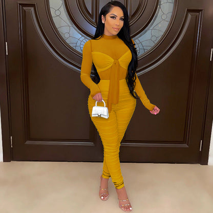 Clothing Jumpsuit Autumn Mesh Clothing One Piece Trousers