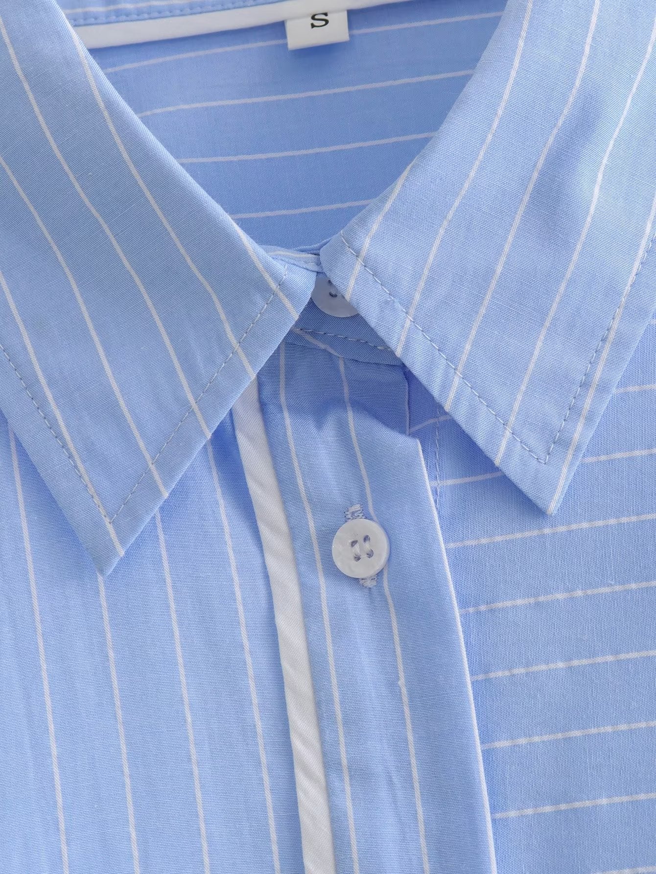 Clothing French Striped Poplin Short Shirt Contrast Color Shorts