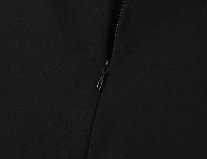 Summer Clothing Long Sleeve Zipper Slim Fit Jumpsuit Shorts
