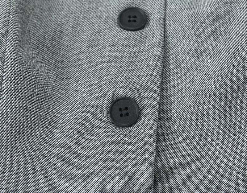 Fall Clothing Asymmetric Vest Pleated Design Skinny Pant Suits