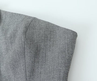 Fall Clothing Asymmetric Vest Pleated Design Skinny Pant Suits