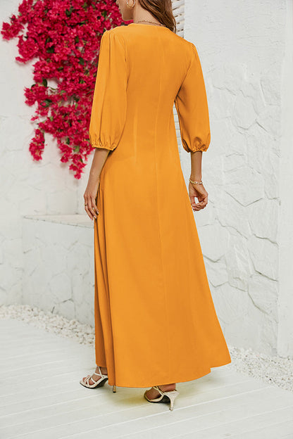Breasted Long Dress