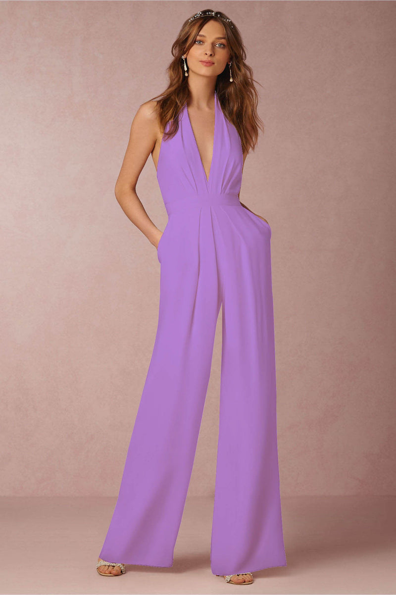 Spring Jumpsuit Sleeveless Halter Jumpsuit