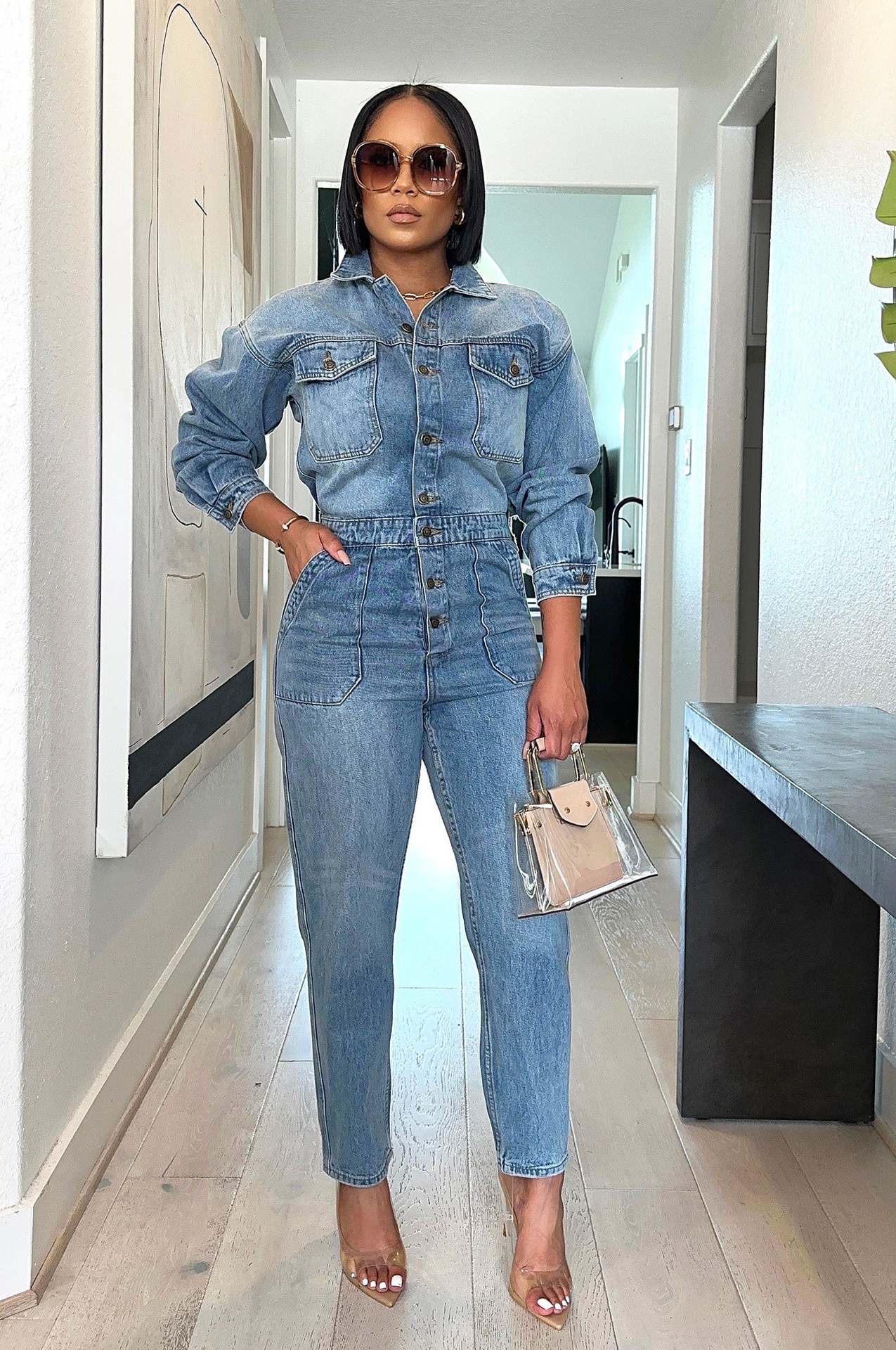 Clothing Spring Denim Jumpsuit