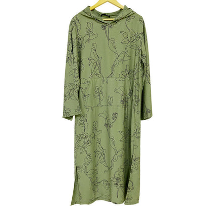 Middle East Sweater Hooded Dress Loose Office Socialite Dress