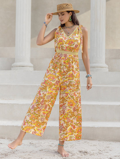 Waist Slimming a Line Sling Jumpsuit
