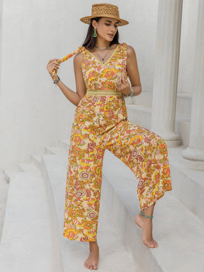 Waist Slimming a Line Sling Jumpsuit