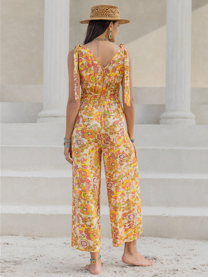 Waist Slimming a Line Sling Jumpsuit