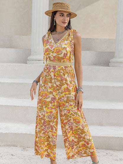 Waist Slimming a Line Sling Jumpsuit