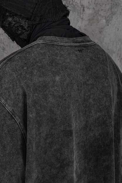 Distressed Washed Black T-shirt