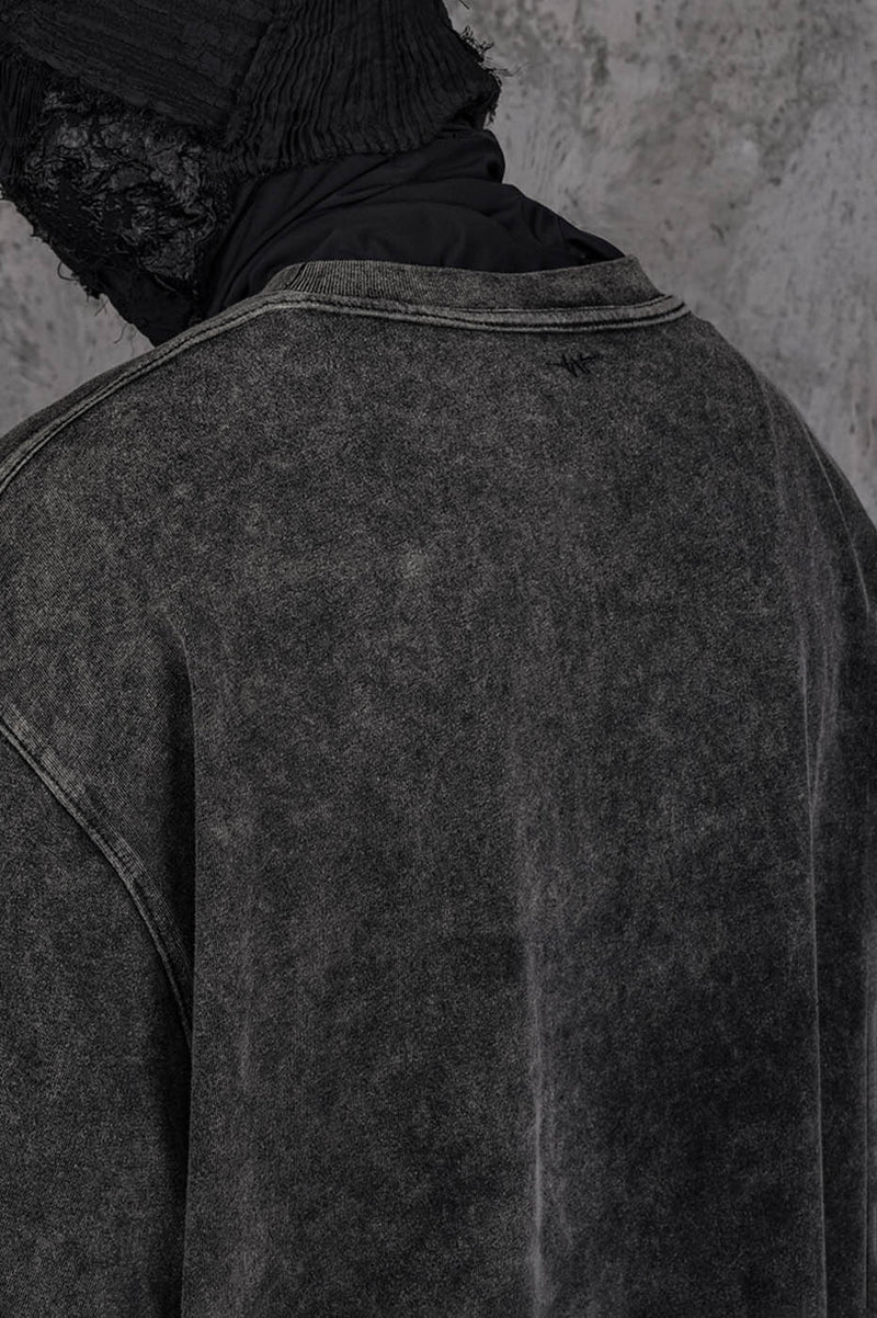 Distressed Washed Black T-shirt