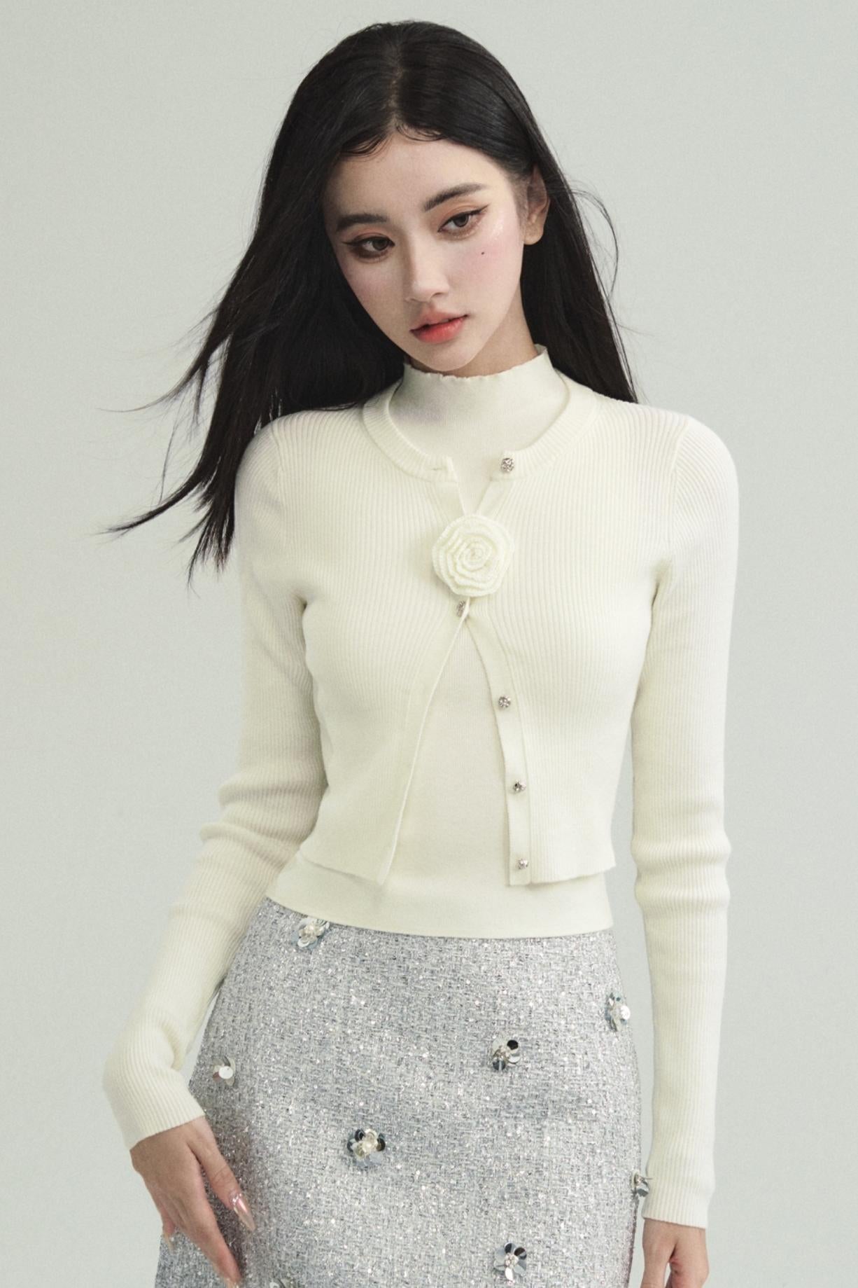 French Knitted Three-piece Set