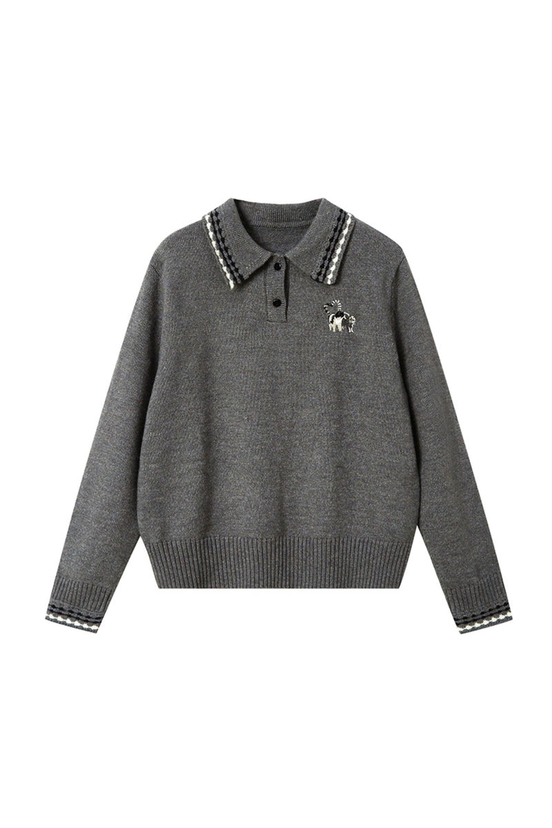 Preppy Horse Polo Sweater