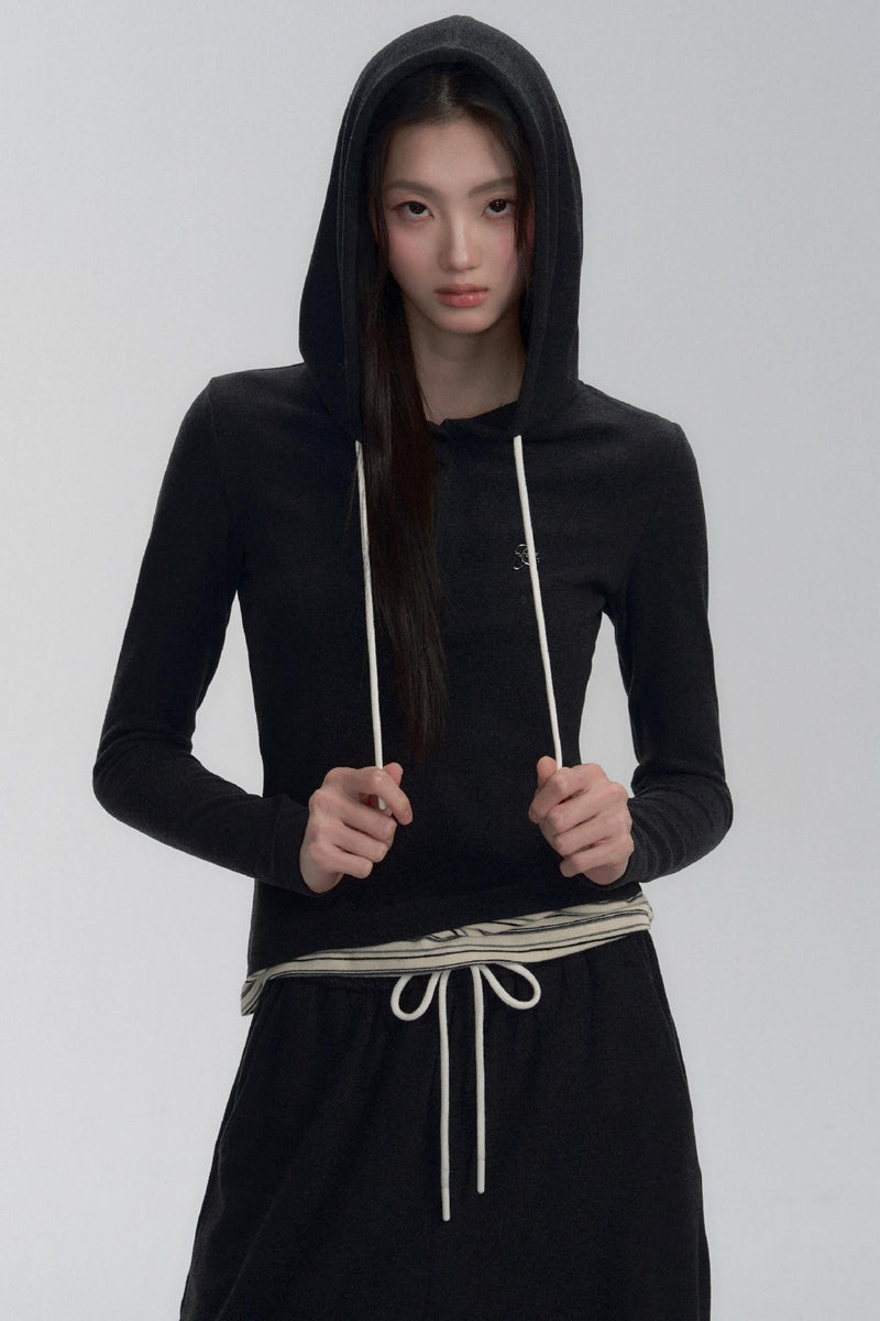 Hooded Long Sleeve Top and Pants Set-up