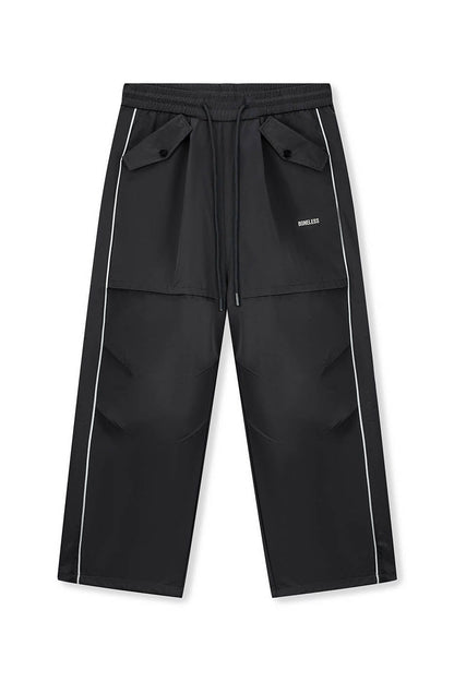 Wide Paneled Track Pants