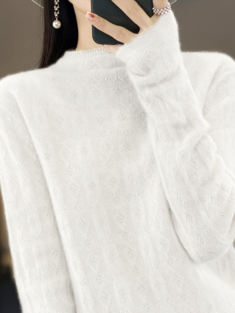 Autumn Turtleneck 100%wool Knit Sweater Qu028