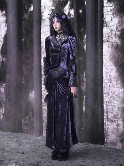 Velvet Corset Maxi Skirt
