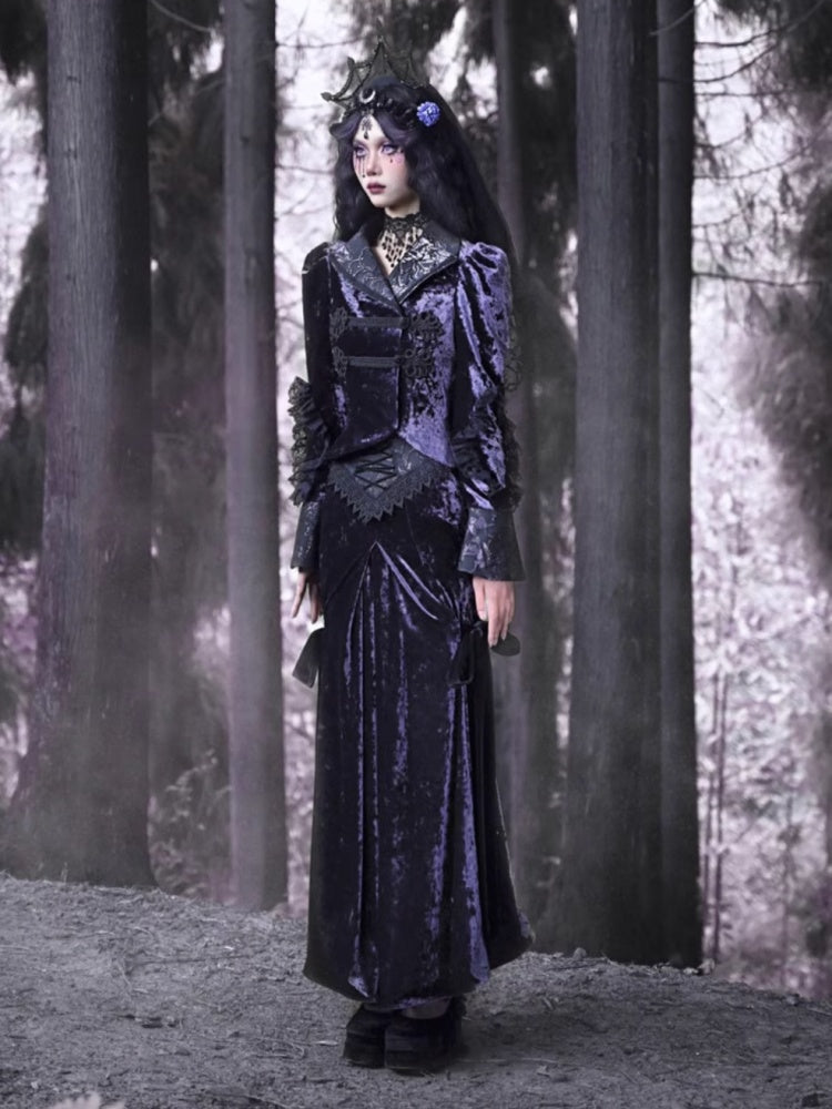 Velvet Corset Maxi Skirt