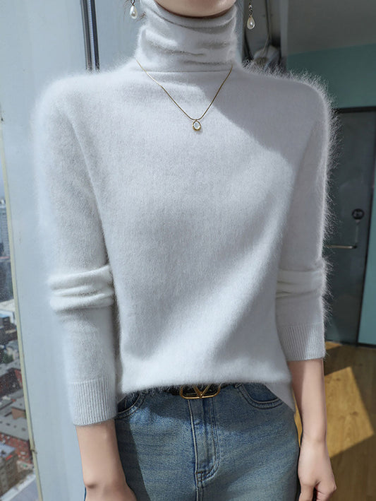Autumn Turtleneck Wool Soft Warm Knit Sweater Av1029
