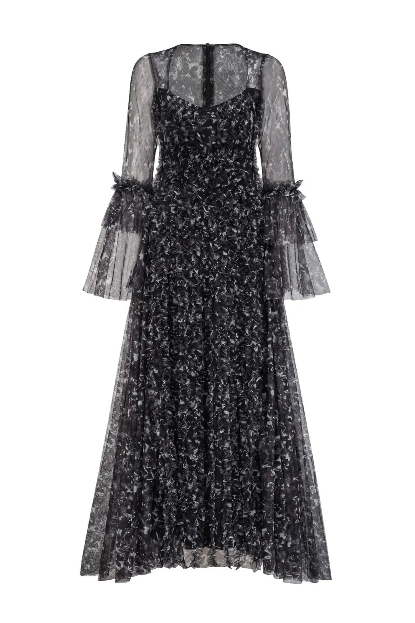 Becky Black Mesh Maxi Dress