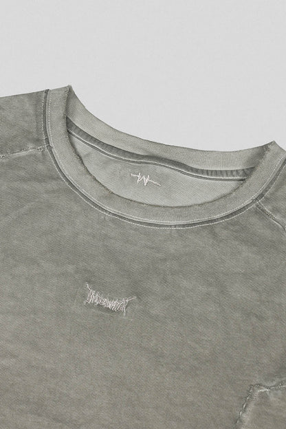 Washed Structured Grey T-shirt