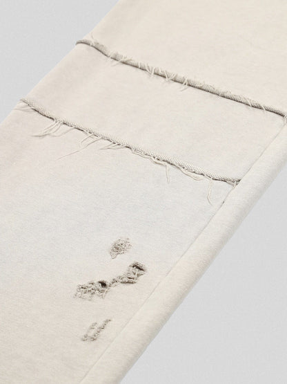 Distressed Spliced Sweatpants