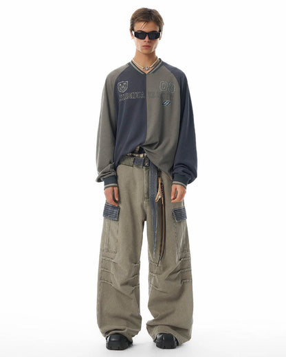 Contrast Pocket Cargo Combat Pants