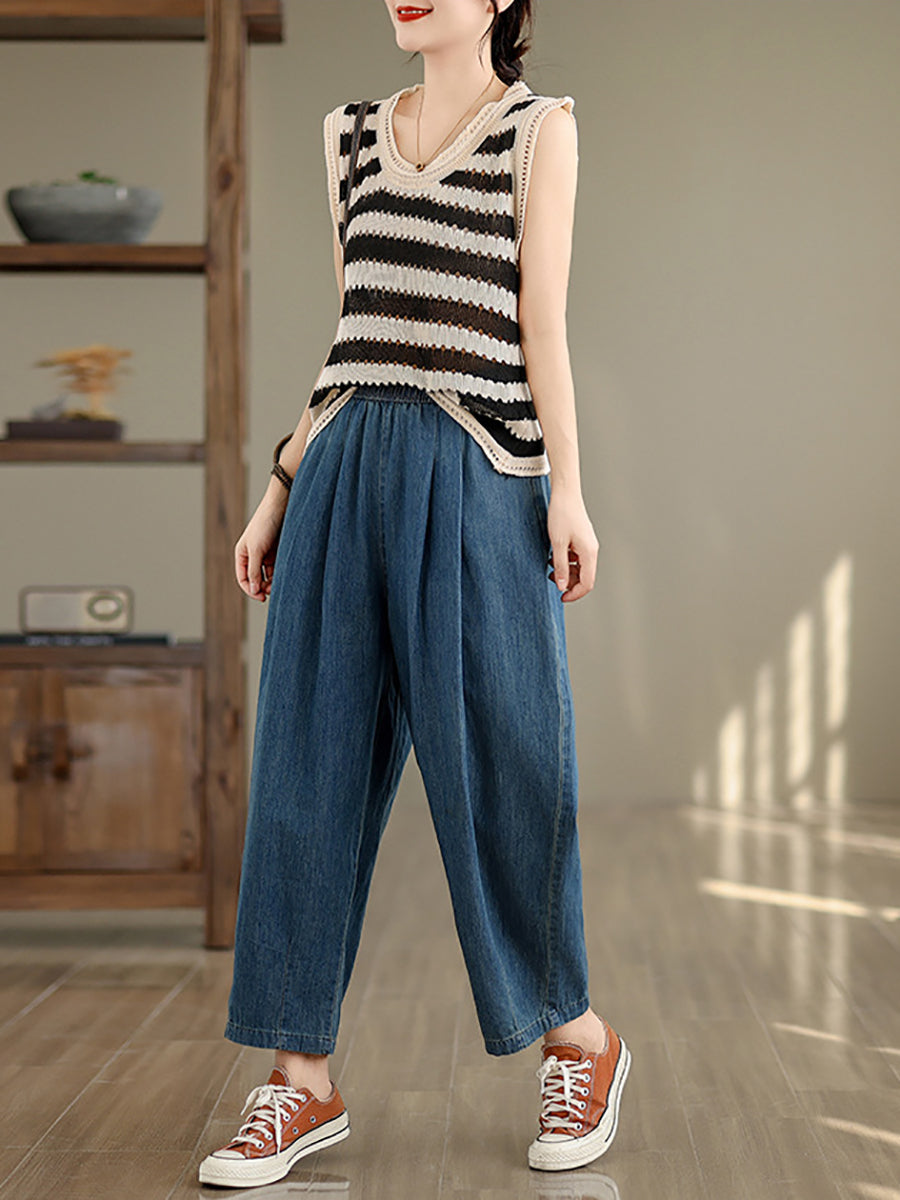 Summer Denim Loose Harem Pants Op1007