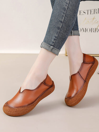 Summer Soft Genuine Leather Flat Shoes Cx042