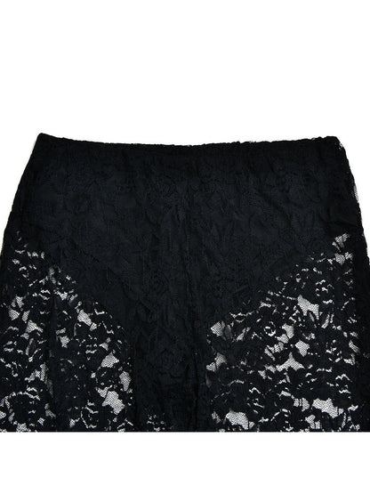 Lace See Through High Waist Pants