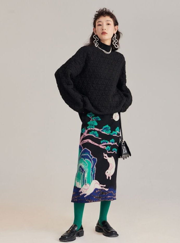 Japanese-style Knit Skirt