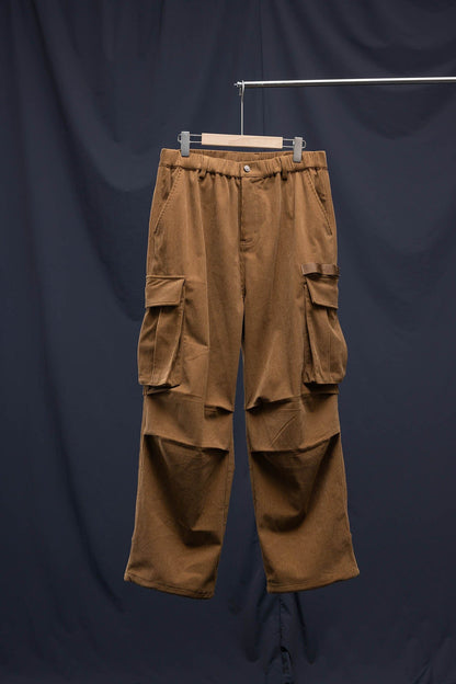 Corduroy Crinkled Cargo Pants