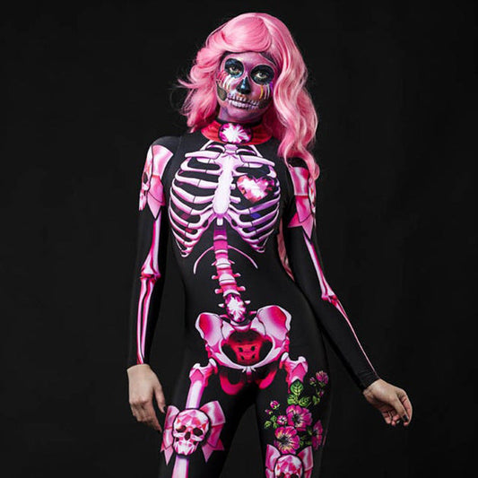 Halloween Costume Dance Horror Skull Parent Jumpsuit for