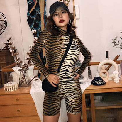 Autumn Turtleneck Pullover Long Sleeve Romper