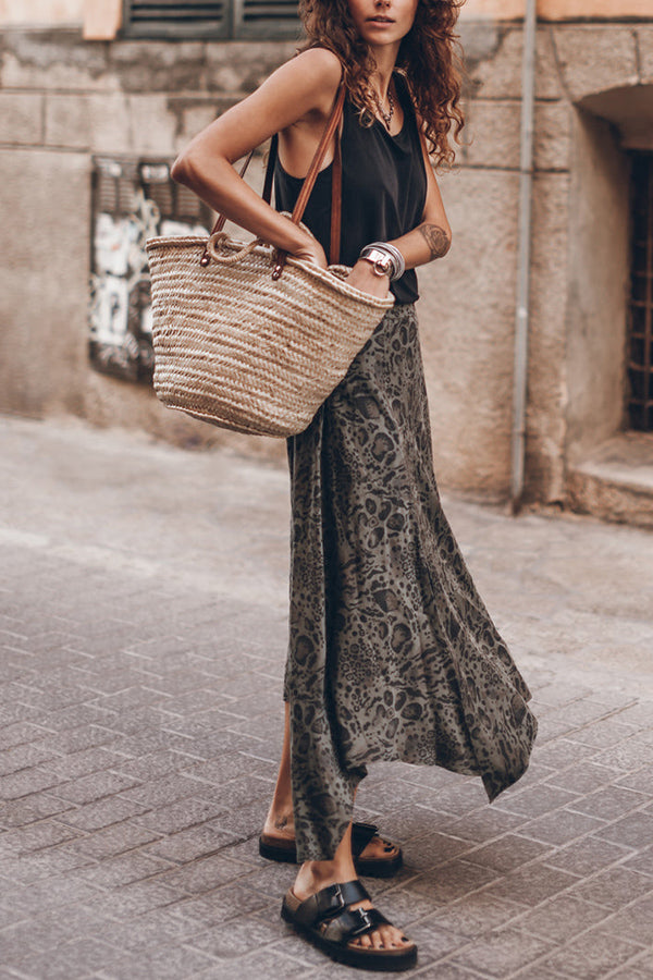 The Printed Green Chill Skirt