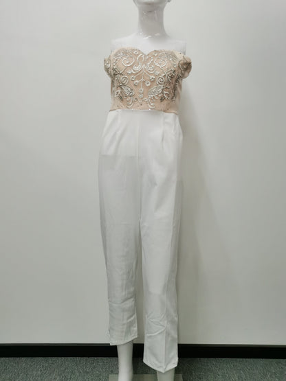 Autumn Bandeau Sleeveless Trousers Jumpsuit