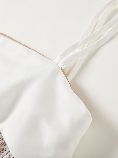 Embroidery Belted a Line Maxi Dress