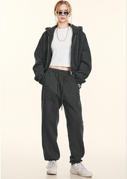 Autumn Short Zipper Coat Brand Sports Suit ’s ’s High-grade Sweater Two-piece Set