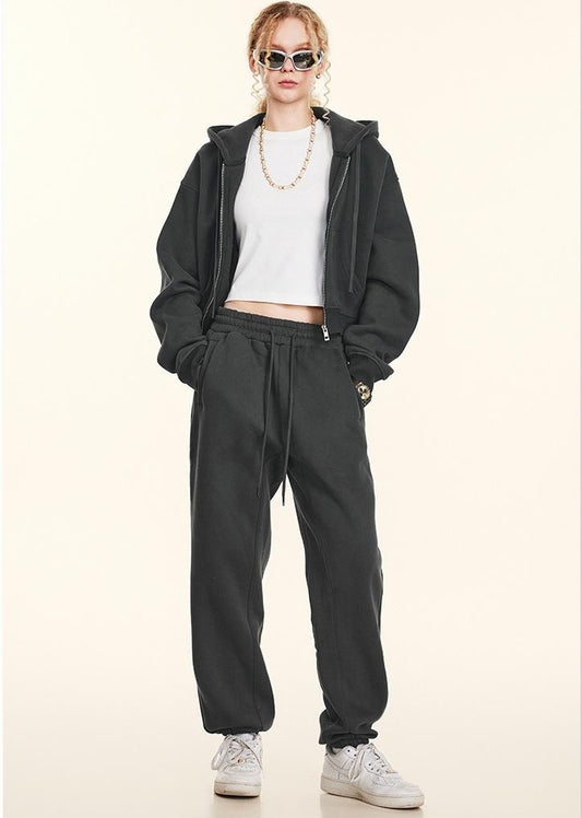 Autumn Short Zipper Coat Brand Sports Suit ’s ’s High-grade Sweater Two-piece Set