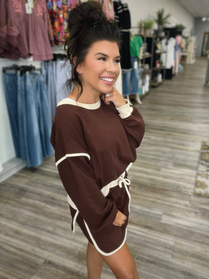Autumn Suit Fresh Loose Multicolor Cotton Sweater Imitation Skirt Shorts