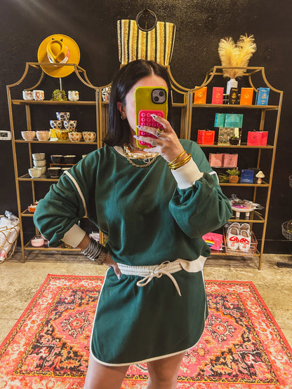 Autumn Suit Fresh Loose Multicolor Cotton Sweater Imitation Skirt Shorts