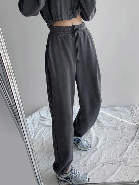 Blue Sweatpants for Summer Baggy Pants High Waist Jogger Wide Leg Trousers Spring ’s Sports Pants Summer Sweatpants